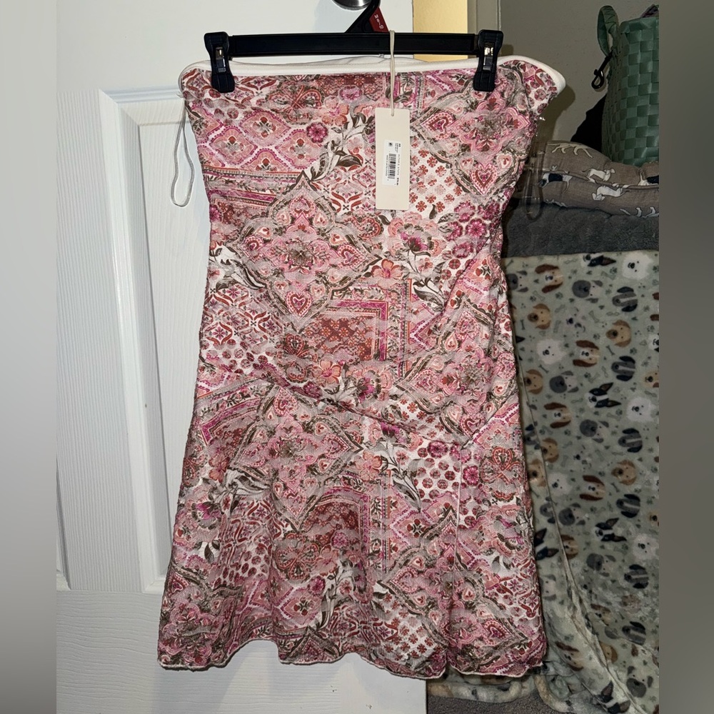 Altar'd State Pink Patterned Mini Dress